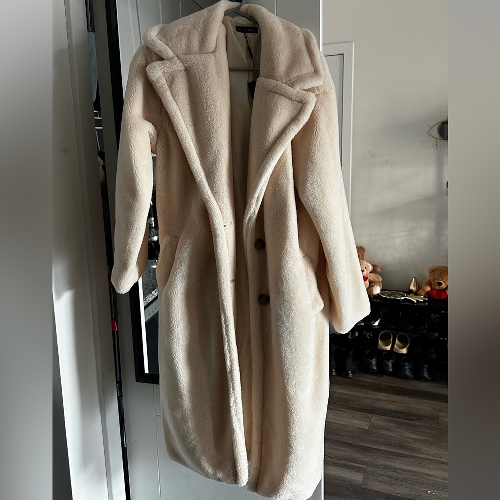 Elegant Cream Long Coat